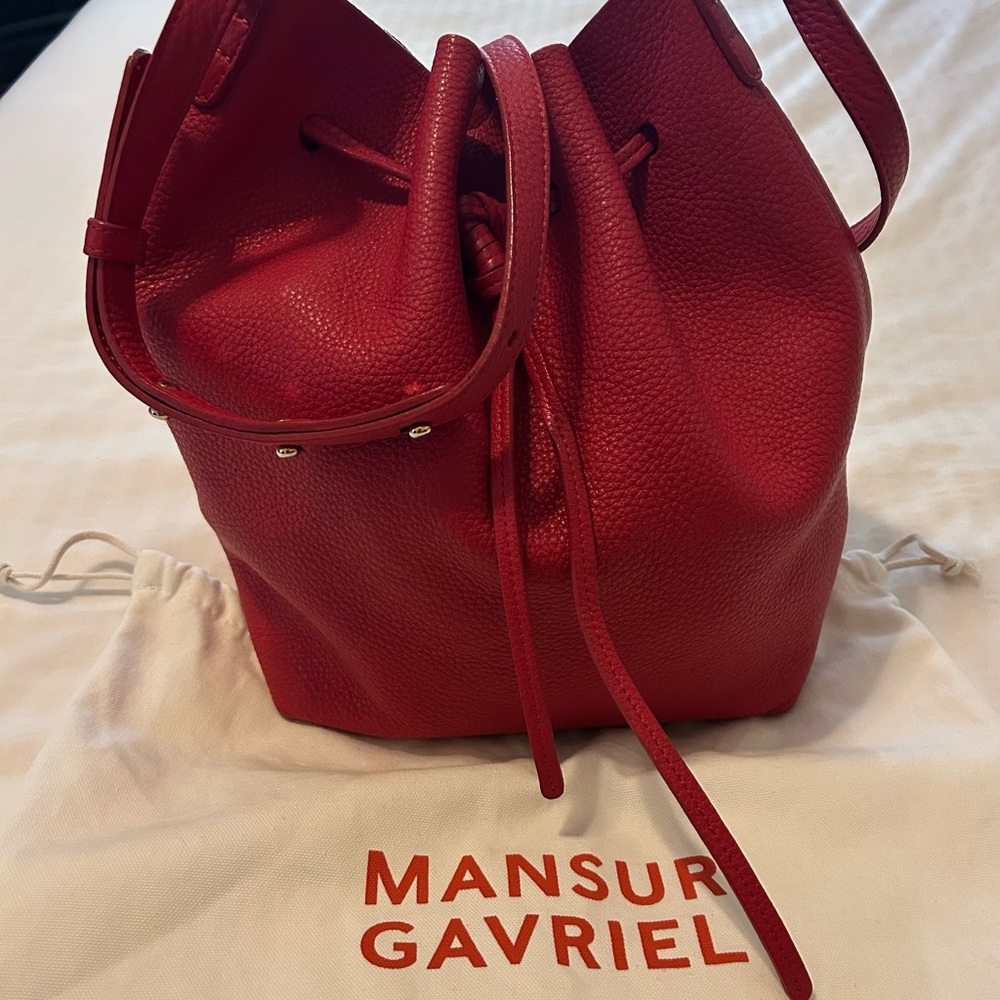 Mansur Gavriel Tumble Calfskin Bucket Bag